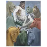Norman Dreo, Horses of Poseidon, oil on canvas