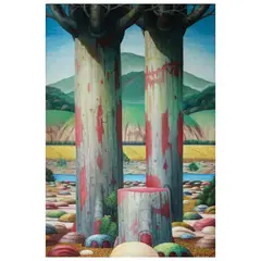 Untitled by Vincent Ramos, oil on canvas, offered Apr 2023