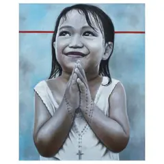 Prayer by Ronson Culibrina, oil on canvas, offered Apr 2023