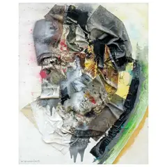 Martin Honasan, Untitled, oil and collage on canvas