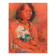 Rafael Cusi, Portrait of a Lady, pastel on paper