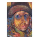Cynthia Cervantes, Portrait, pastel on paper