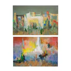 I.Baluarte Before DawnIIHarbor Bay by Christian Regis, i acrylic on canvas<br>ii oil/acrylic on canvas, offered Apr 2023