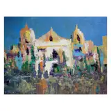 Christian Regis, Quiapo Cathedral, acrylic on canvas