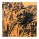 Romulo Olazo, Untitled, charcoal & pastel on paper