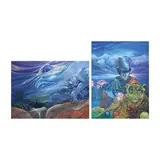 Edwin Y. Diamante, a) Dewdrops of Lifeb) The Magician, a. oil on canvas)<br>b. oil on canvas