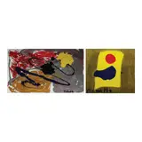 Michael Hansen, a) Michael’s Doorb) Forest Abstract Series 2), a. acrylic on canvas <br>b. acrylic on canvas