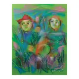Denis Diego, Harvest, pastel on paper