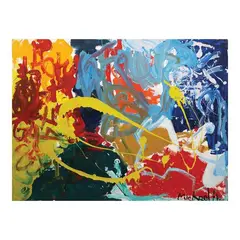 Michael Hansen, Abstract, enamel/oil on canvas