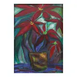 R. Abasolo, Christmas Flowers, oil on canvas