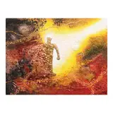 Mark Alcalde, Transformation, mixed media on canvas