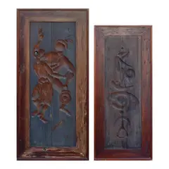 Untitled I and II by Virginia Ty-Navarro, wood, offered Apr 2023
