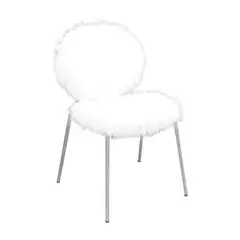 Jim Orencio, Extract IV, Extinct synthetic Fur and Acrylic on wood<br /> chairs 2019