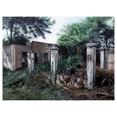 Renz Baluyot, Perimeter, oil on canvas