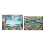 Danilo Palomer Santiago, a) Untitled
b) Landscape, a) acrylic on canvas b) watercolor on paper