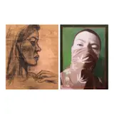 a) Salvador J. Ching b) Aran, a) Woman
b) Untitled, a) charcoal and pastel on paper b) acrylic on canvas