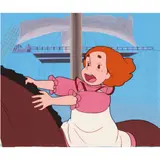 Flo and the Swiss Robinson, Artist: Yoshio Kuroda, Original ink and gouache animation cel, with an original gouache background.