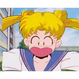 Sailor Moon, Artist: Naoko Takeuchi
Character: Sailormoon (heart shaped lips), An original lead and color pencil dôga.