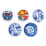 Five Special Edition Plates E.R. Tagle Art Plate, a) Untitled
b) E.R. Tagle Art Plate 
c) Nestor Leynes Art Plate Mother and Child 
d) Ang Kiukok Art Plate Mother and Child 
e) Manuel Baldemor Art Plate Pamilya Filipino, ceramic plate