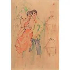 Lyd Arguilla, Pandanggo, watercolor and graphite paper