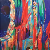Jeannie E. Javelosa, Nocturnal Tranquility, acrylic and oil on canvas