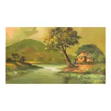 Lakeside by Cesar Buenaventura, oil on canvas, offered Jul 2022