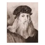 Mark Arcamo, a) Portrait of Rembrandt
b) Portrait of Leonardo Da Vinci, a) watercolor on paper b) watercolor on paper