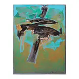Virgilio Aviado, La Mesa Dam, acrylic on canvas