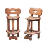 Jerry Araos, Two Bar Stools, hardwood