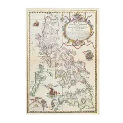 Pedro Murillo Velarde, Mapa delas Yslas Philipinas, hand-colored lithograph