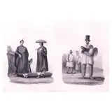 François-Edmond Pâris, Cochinchine - Philippines: Femmes Cochinchinoises and Tagals,, etching