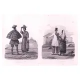 François-Edmond Pâris, Manille: Tagals Homme et Femme and Illocos Homme et Femme, etching