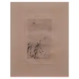 Alexandre Auguste Renoir, Sur La Plage (On the Beach), etching