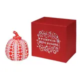Red Pumpkin by Yayoi Kusama, with box painted cast resin, offered Apr 2022
