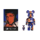 Be@rbrick x Andy Warhol Muhammad Ali, Untitled, 100% and 400% vinyl figure with box