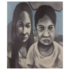 Zean Cabangis, Joey with Matinee Idol, acrylic on canvas