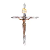 Eduardo Castrillo, Crucifix, hand crafted bronze and stainless