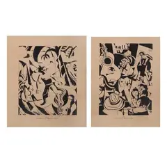Untitled by Botong Francisco, lithograph, offered Jan 2022