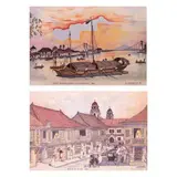 Felipe V. Adriano, Jr., a) Puente Colgante, Quiapo at Casco Sa Pasig 1860
b) Sunday in Quiapo 1904, a) print b) print