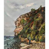 Raul D. Arellano, North Pacific Ocean, Paseo Del Mar (Solitary Man), oil on masonite