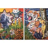 Redd Nacpil, St. George and the Maiden (diptych), oil on canvas
