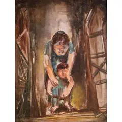 Tomas Bernardo, Mother and Child, oil on canvas