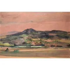 Antonio Dumlao, Landscape, watercolor on paper