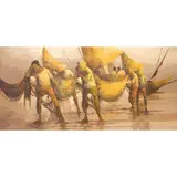 Fishermen by Alfredo Buenaventura, oil on canvas, offered Jan 2022