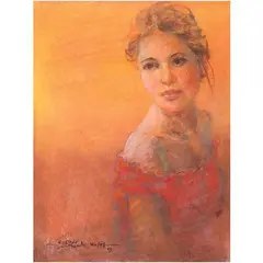 Goding Mercado Reyes, Portrait, pastel on paper