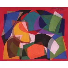 Abstract by Jaime Roque, pastel on paper, offered Jan 2022