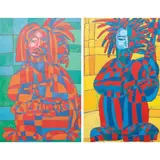 Paul Gustilo, a) Untitled
b) Untitled, a) oil on canvas b) oil on canvas
