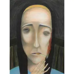 Untitled by Lynyrd Paras, pastel on paper, offered Jan 2022