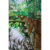 Connie R. Quirino, Reflections of a Pond, oil on canvas