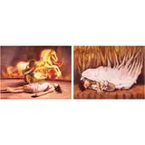 Cyril Turao, a) Lucretia
b) Invigoration, a) oil on canvas b) acrylic on canvas